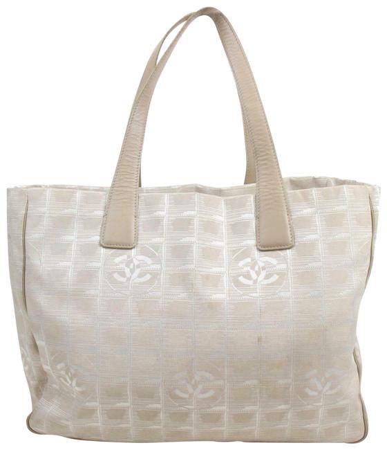 Chanel Line Travel 871715 Beige Canvas Tote