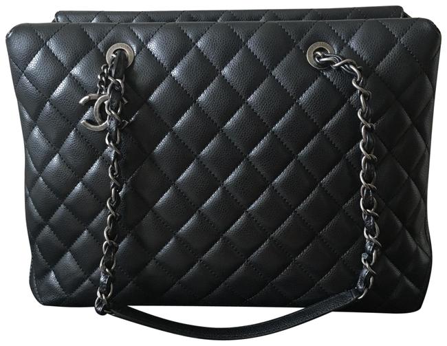 Chanel Lmtd Edition Quilted City Shopping Black Caviar Tote