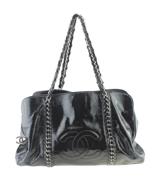 Chanel Luxe Ligne 170900 Black Patent Leather Tote