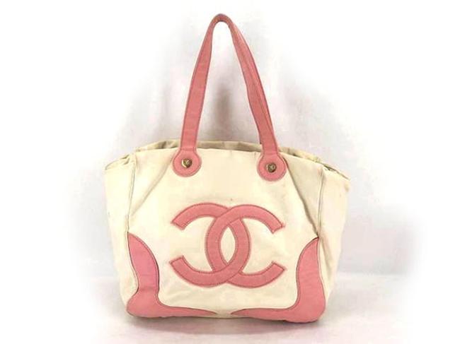 Chanel Marshmallow 218712 Pink Canvas Tote