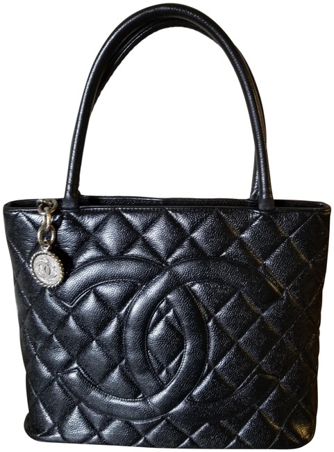 Chanel Medallion Black Caviar Tote