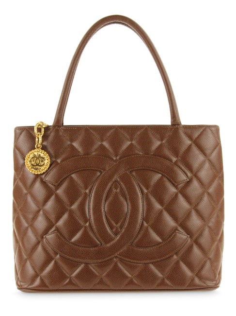 Chanel Medallion Brown Leather Tote