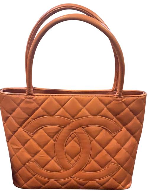 Chanel Vintage Peach Leather Tote