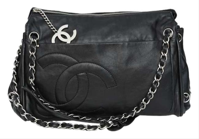 Chanel Modern Chain Black Leather Tote