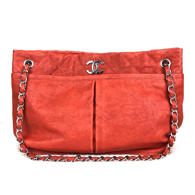 Chanel Natural Beauty In Terracotta Red Leather Tote