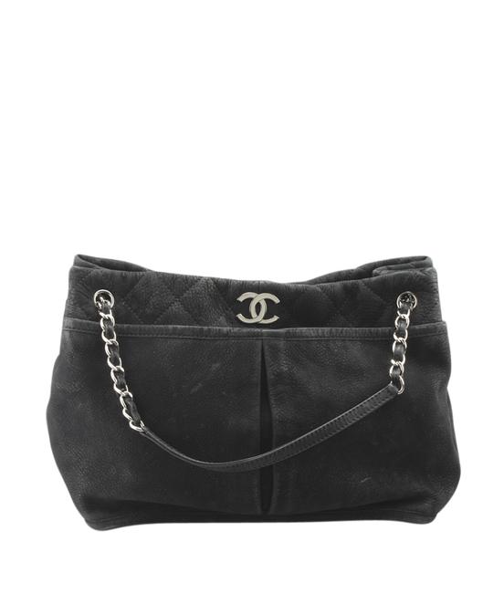 Chanel Natural Beauty Quilted 149360 Black Leather Tote