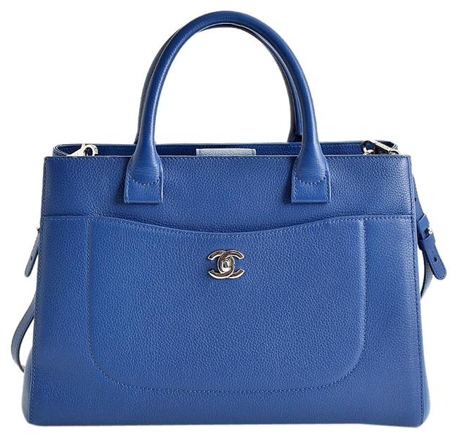 Chanel Neo Executive 2017 Blue Leather Tote