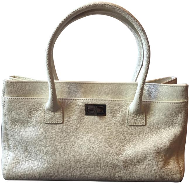 Chanel Off White Leather Tote