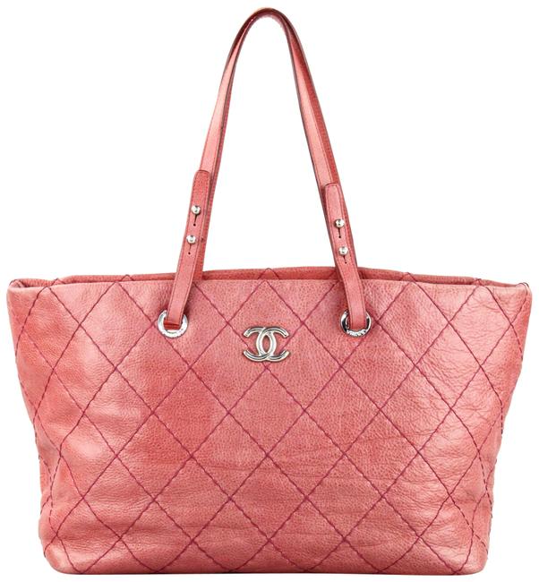 Chanel On The Road Pink Leather Tote
