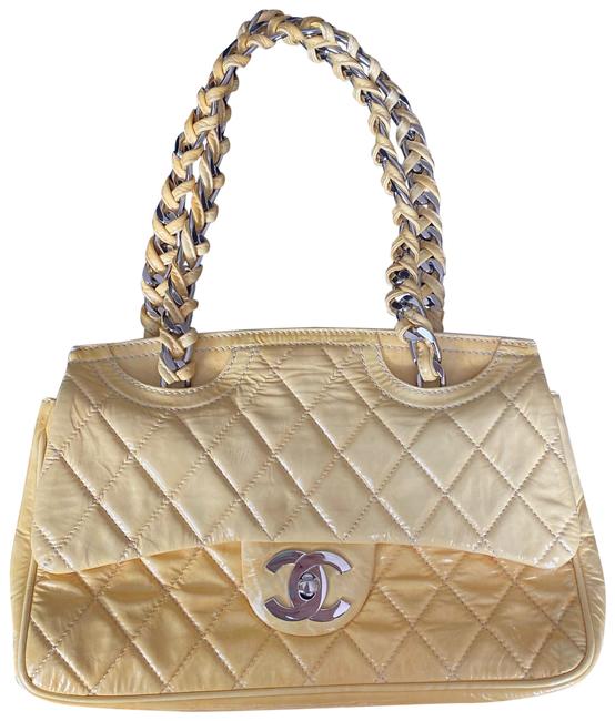 Chanel Patent Yellow Shoulder Bag