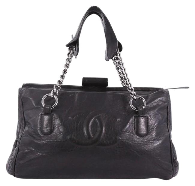 Chanel Perfect Large Black Leather Tote