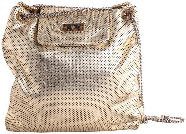 Chanel Perforated Drill Metallic Gold Leather Tote