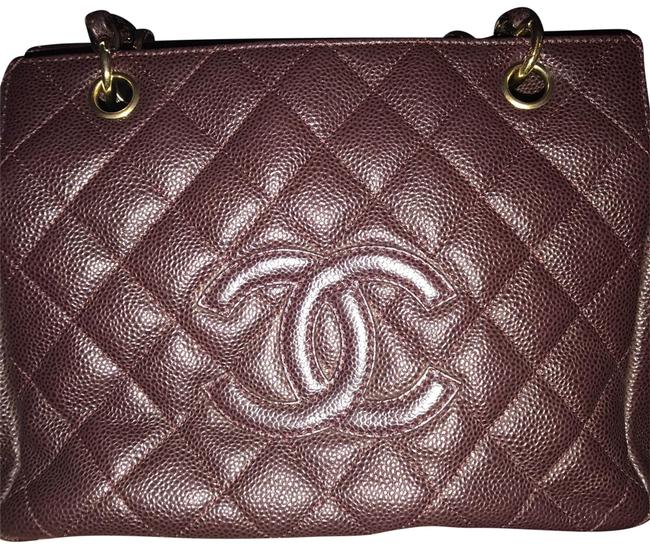 Chanel Petite Burgundy Caviar Leather Tote