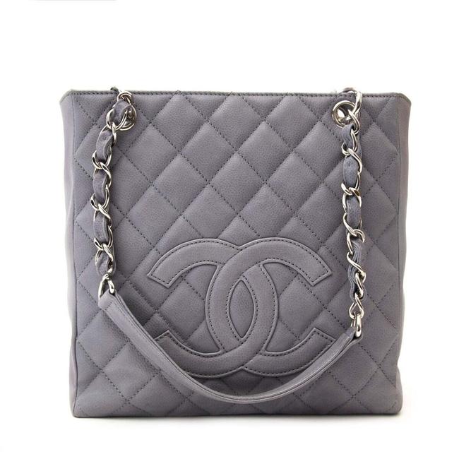 Chanel Petite Gst Chocolate Leather Tote