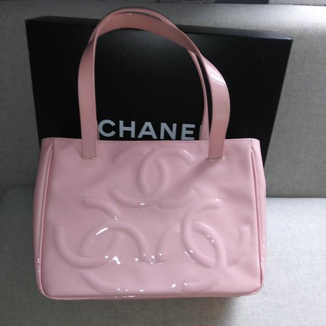 Chanel Pink Patent Leather Tote