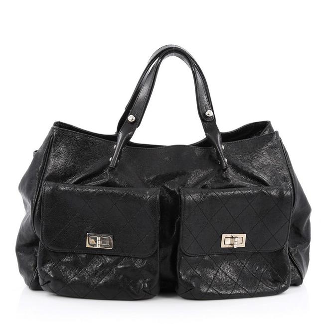 Chanel Pocket In The City Large Black Caviar Tote