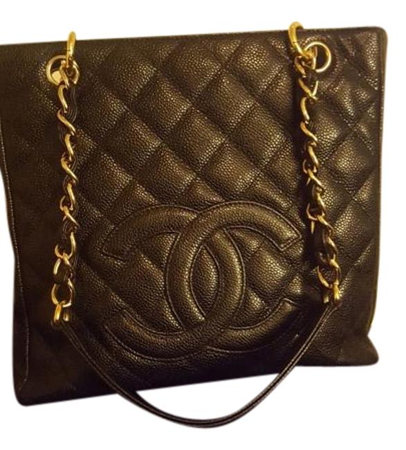 Chanel Pst Black Caviar Tote