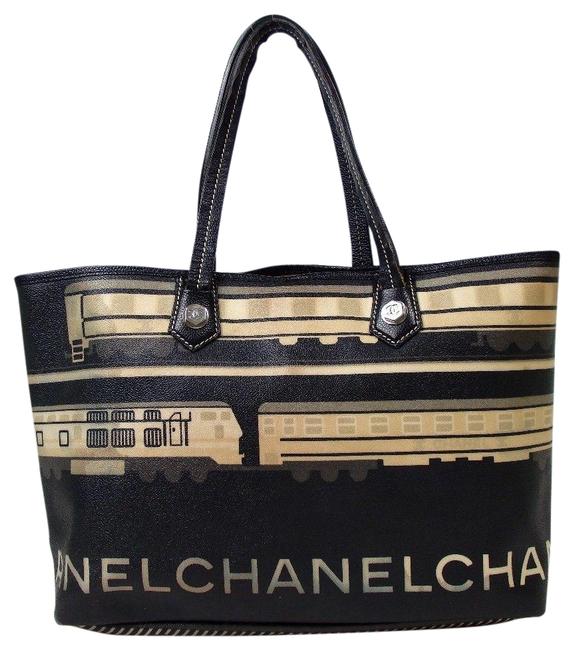 Chanel Shoulder Bag Pvc Coated Multicolor Canvas Tote