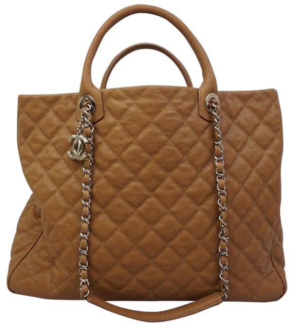 Chanel Quilted Caviar Urban Companion Camel Leather Tote