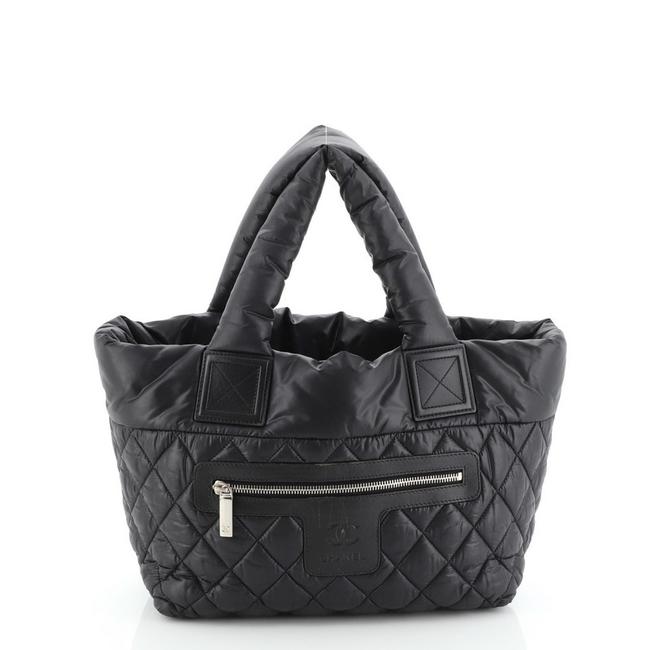 Chanel Reversible Cocoon Coco Quilted Small Black Nylon Tote