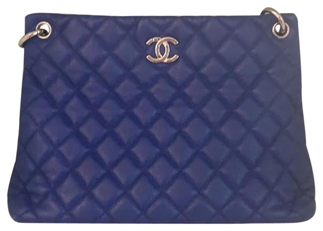 Chanel Royal Blue Leather Tote