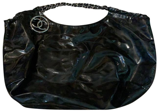 Chanel Runway Black Patent Leather Tote