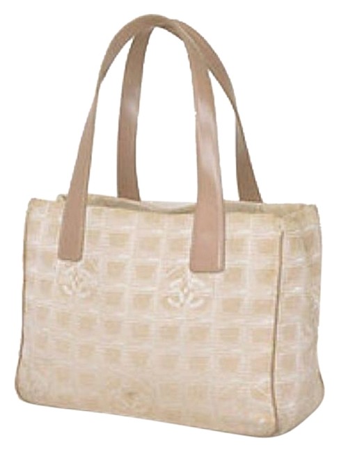 Chanel Sale 1hr BeigeTan Nylon Tote