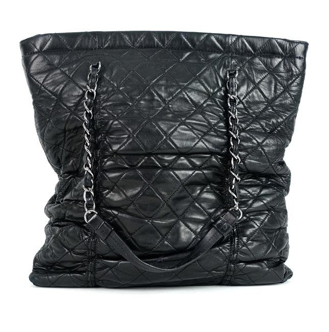 Chanel Bag Sharpei Quilted Black Lambskin Leather Tote
