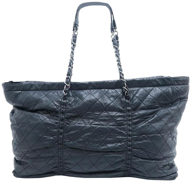 Chanel Shopper Black Calfskin Leather Tote