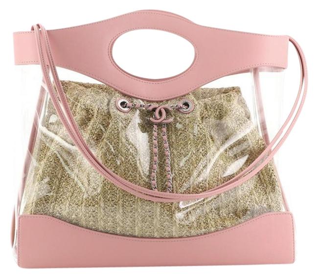 Chanel Shopping Bag 31 Large Pink Leather Pvc Tote