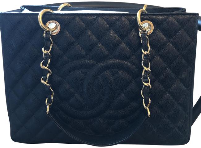 Chanel Shopping Caviar Grand Black Tote