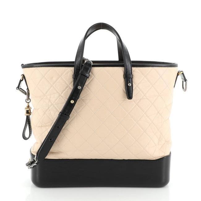 Chanel Shopping Gabrielle Quilted Calfskin Large Multicolor Leather Tote