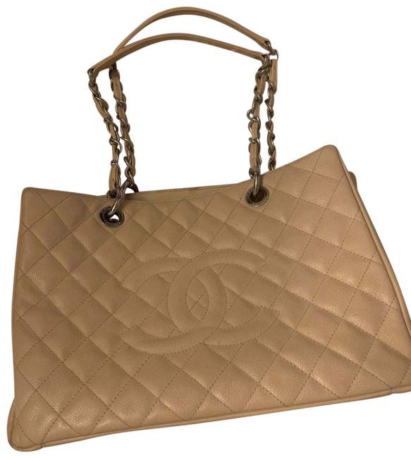 Chanel Shopping Grand Nude Lambskin Leather Tote
