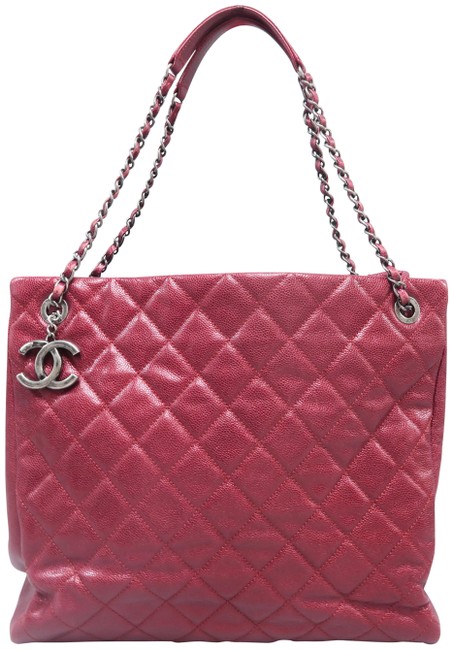 Chanel Shopping Large Chic Red Cavair Tote