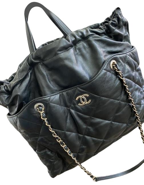 Chanel Shopping Large Travel Black Tote