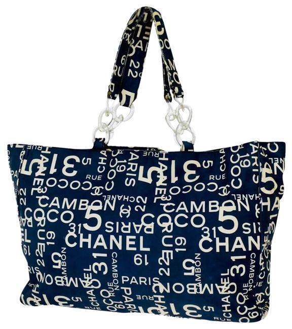Chanel Shopping Navy Tote