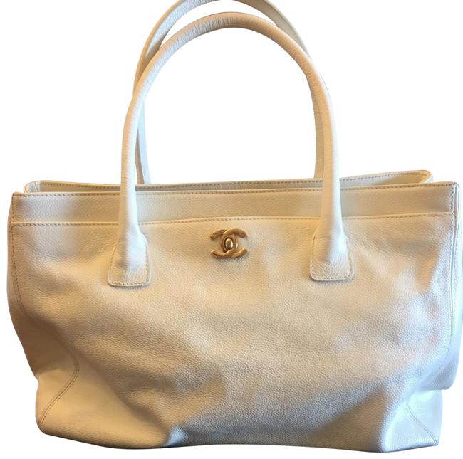 Chanel Shopping  Shopper Cream Leather Tote
