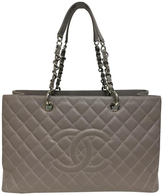 Chanel XL Shopping Grey Leather Tote