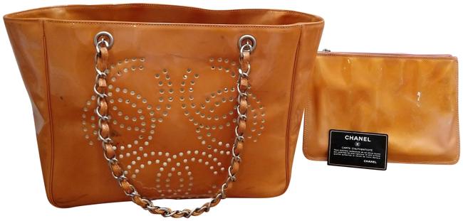 Chanel Shopping Orange Leather Tote