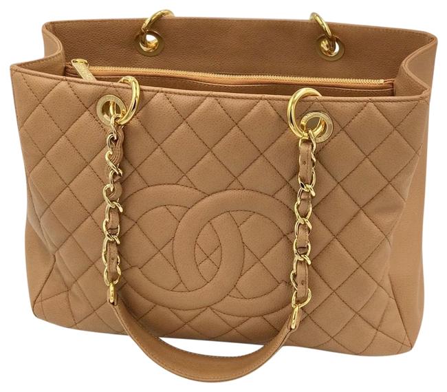 Chanel Shopping Quilted Grand Caviar Leather Tote