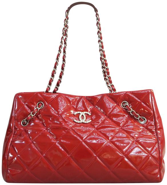 Chanel Shopping Red Vernis Tote