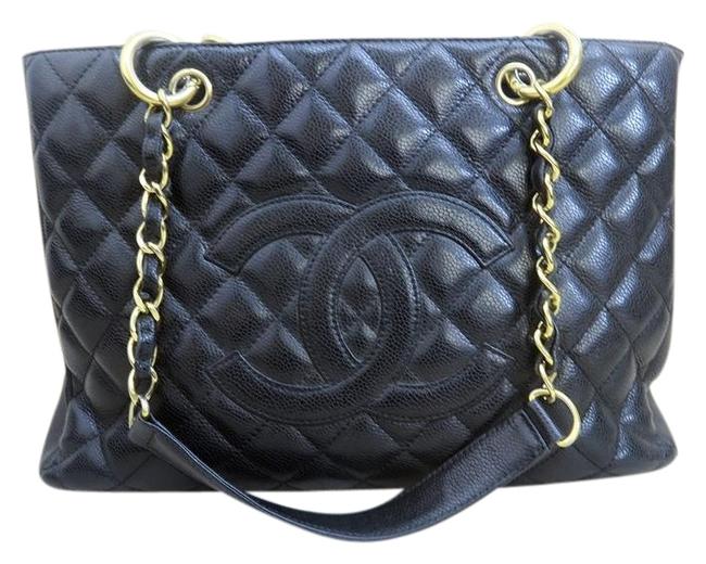 Chanel Shopping Shoulder Bag Black Caviar Tote