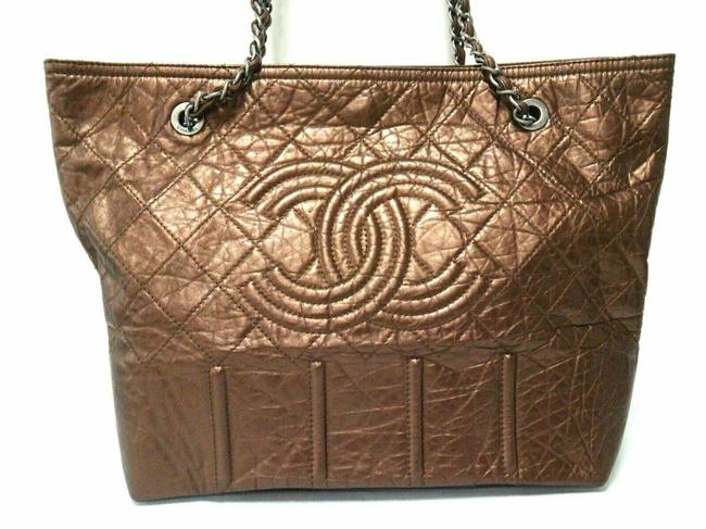 Chanel Shoulder Bag Leather #5662c10b Brown Tote