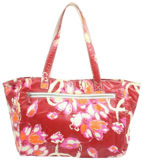 Chanel Shoulder Bag Logos RedMulti Nylon Tote