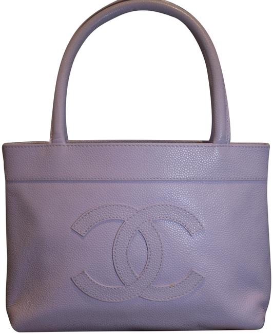 Chanel Small Caviar Purple Tote