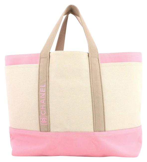 Chanel Sport Large Beige Canvas Tote