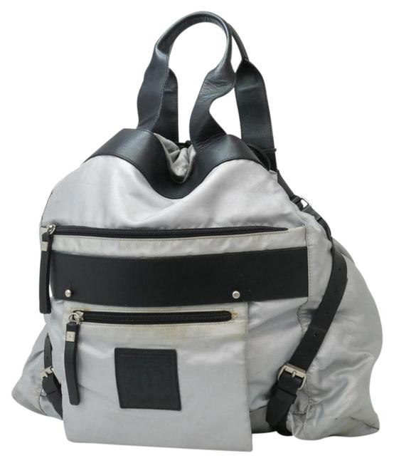 Chanel Bag Sport Line Large Black  Silver Nylon  Leather Tote