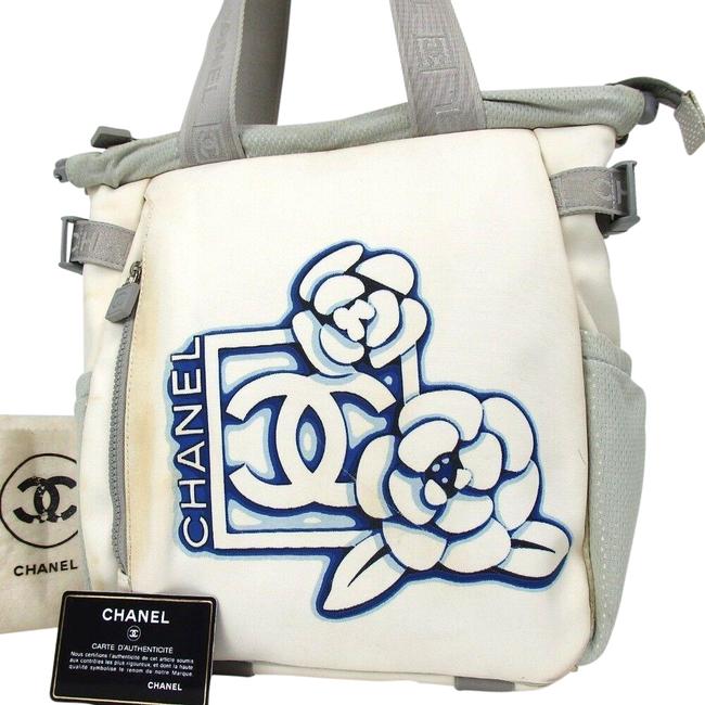 Chanel Bag Sports Line Small Multi Camellia Theme Canvas Tote