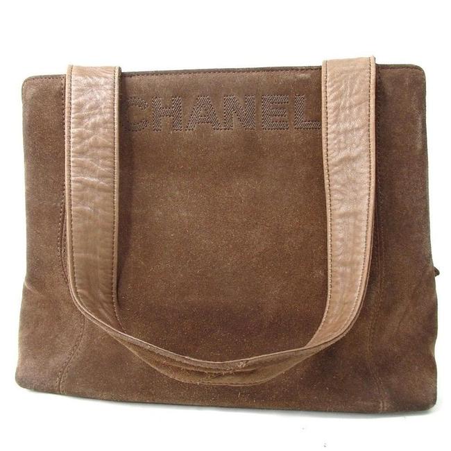 Chanel Suede Brown Tote