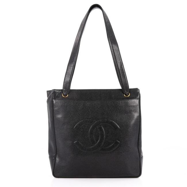 Chanel Timeless Black Leather Tote